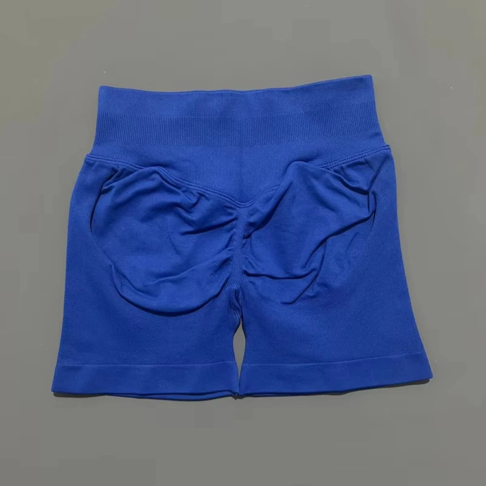 Impact Shorts Low Ribbed Band Gym Scrunch Women Sports Shorts Fitness Biker Short Workout Yoga Running Seamless Leggings