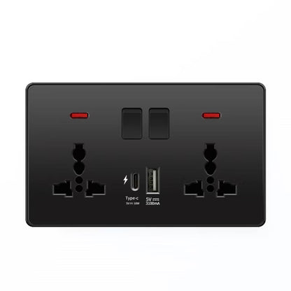 18 W Typ-C-Stecker, Schnellladung, UK 13 A USB-Wandsteckdose, Steckdose mit 3,1 A USB C, universelles Dual-5-Pin-Steckdosenpanel.