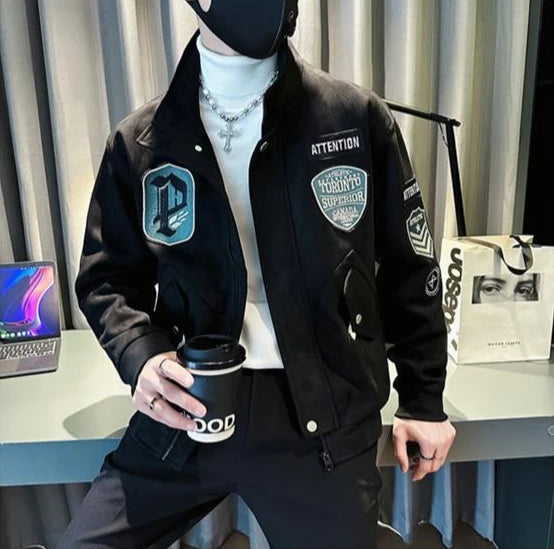 Male Bomber Jackets Stand Collar Short Korean Reviews Many Original Brands Men's Quilted Padded Coats Winter Casual Stylish Work.