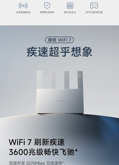 Xiaomi Router BE3600 WiFi 7 Dual-Band Qualcomm quad-core Gaming Acceleration 3570Mbps Dual WAN LAN Mesh Network Repeater VPN.
