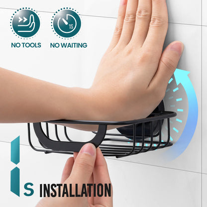 TAILI Seifenschale, Seifenhalter, Saugnapf mit Haken, Seifenhalter für Duschwand, Seifenschoner für Badezimmer, Küche