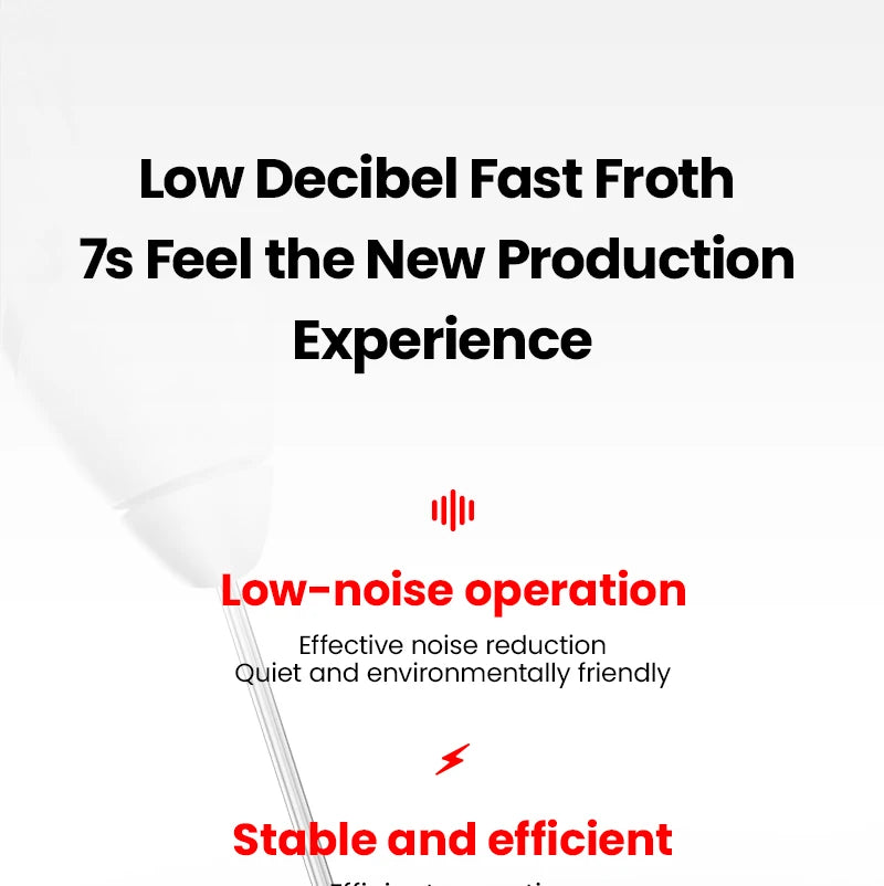 MHW-3BOMEBR Rechargeable Milk Frother Handheld Electric Foam Maker Stainless Steel Whisk Drink Mixer Foamer for Latte/Cappuccino.