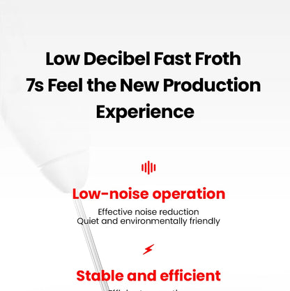 MHW-3BOMEBR Rechargeable Milk Frother Handheld Electric Foam Maker Stainless Steel Whisk Drink Mixer Foamer for Latte/Cappuccino.