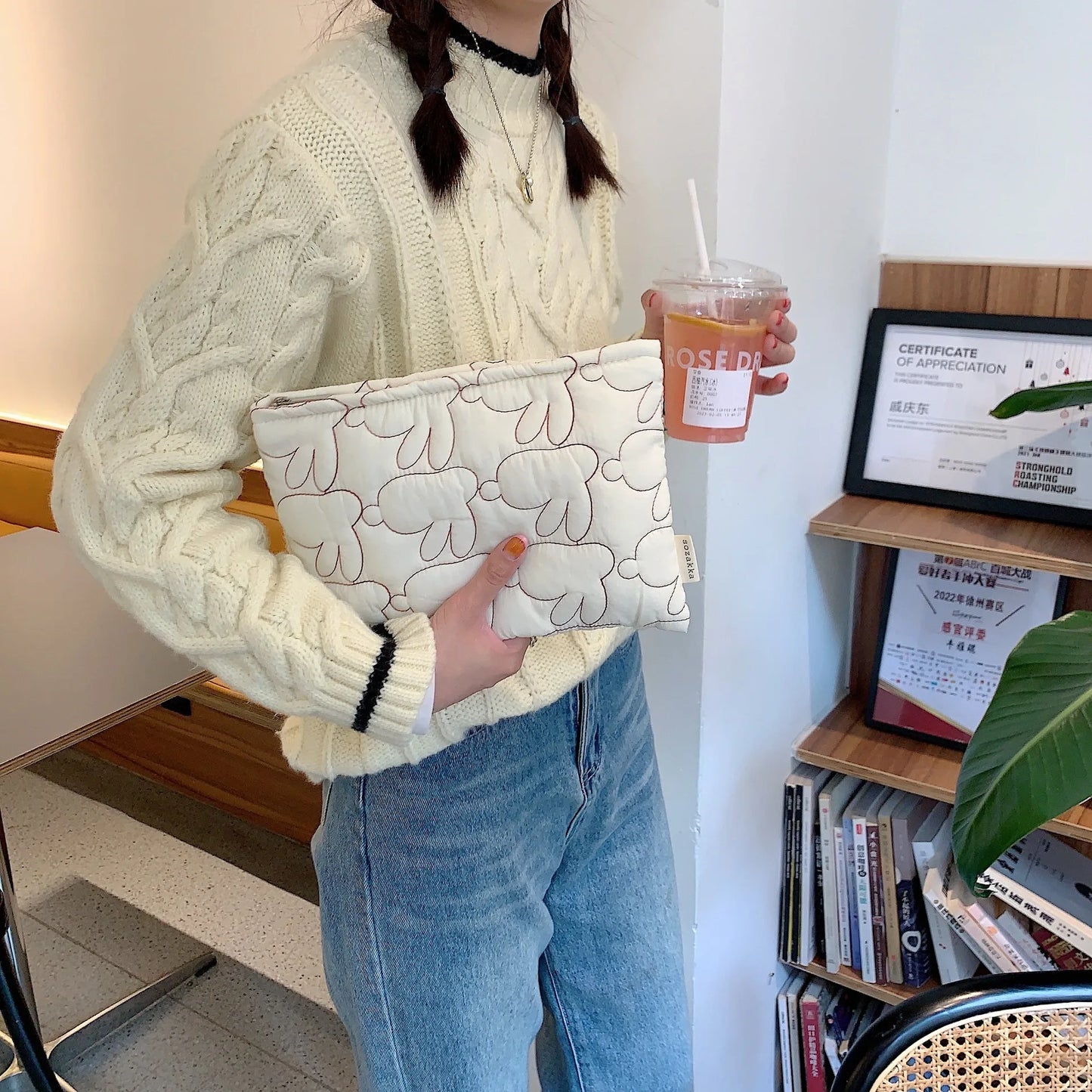 2025 Cute Rabbit Travel Cosmetic Lipstick Purse Storage Bag Kawaii Women Makeup Handbags Organizer Wallet Pouch Pencil Case Bags