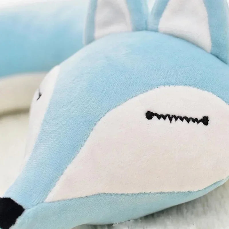 Travel Pillow U Shape Neck Pillow Cute Fox Pillow Hug Sleeping Pillows Ornamental Pillow Office Sleep Pillow 30*30*8CM.