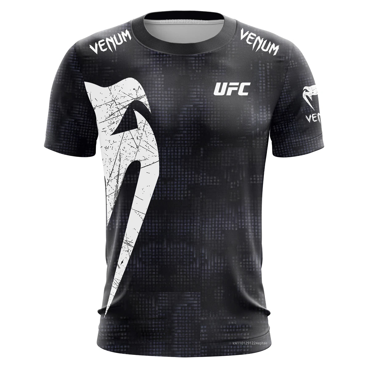 Men's UFC Black White T-shirt Classic Short Sleeved 3D Print Tees Summer Casual O-neck Jersey Boxing Fitness Training T-shirts.