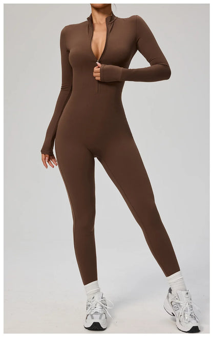 Tianyi High-Intensity Fitness Long-Sleeve Yoga Bodysuit Sensation Tight-Fitting Sportswear for Women Made in China