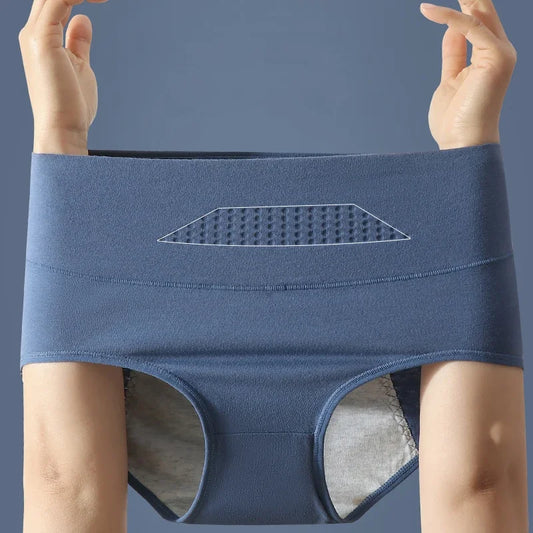 High Waist Period Underwear for Women Leakproof Cotton Menstrual Panties Plus Size 4XL Anti-Odor Absorbent Physiological Briefs.