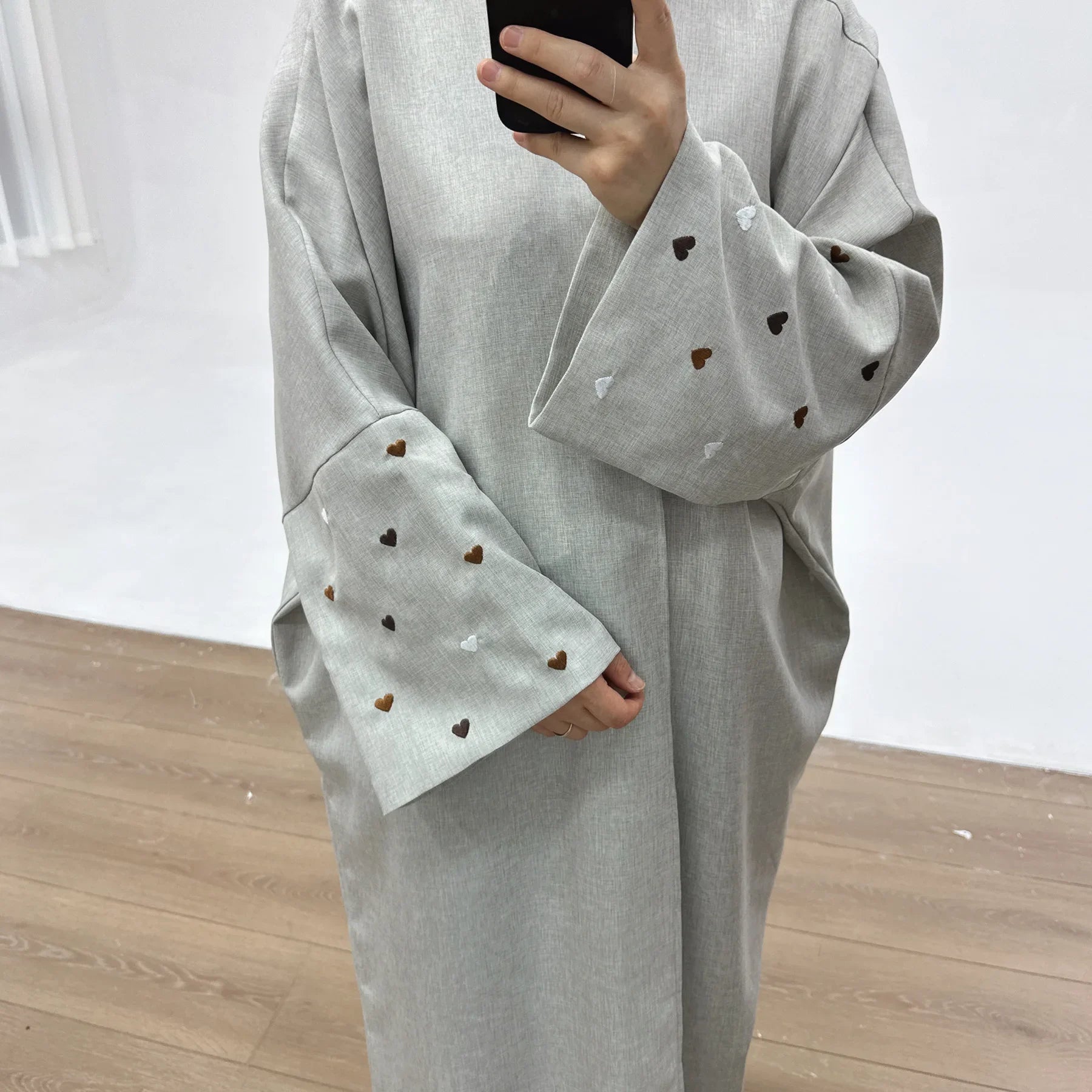2025 Ramadan Eid Open Butterfly Moon Heart Modest Kimono Abaya Dubai Turkey Muslim Dress Abayas for Women Kaftan Kebaya Caftan.