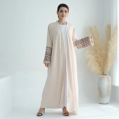 Ramadan Embroidery Muslim Modest Kimono Abaya Damen Dubai Luxury Islam Women Cardigan Dresses Kebaya Kaftan Robe Femme Musulman