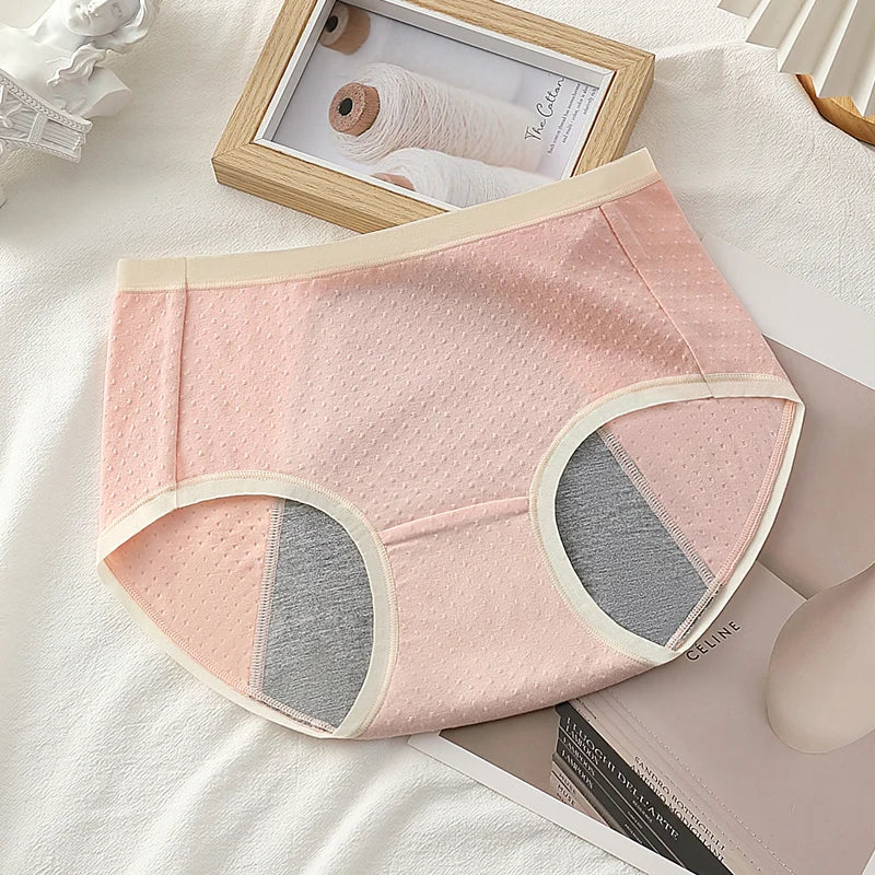 Physiological Period Leak Proof Menstrual Panties Breathable Seamless Soft Fabric Women Underwear Breifs Mesh Sanitary Pants XL