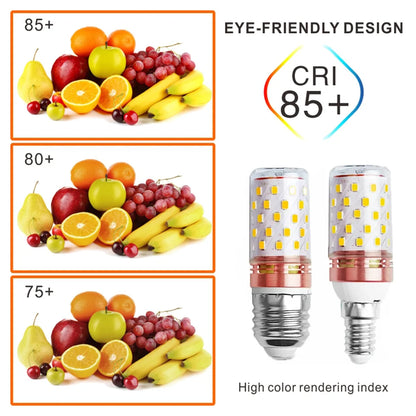 10PCS Corn Bulb Tube AC85-265V E27 E14 Screw 3/6/9/12/15W Easy To Assemble And Disassemble Suitable For Room Lighting.