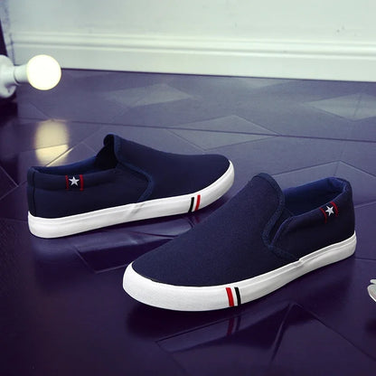 Men Casual Shoes Slip on Canvas Loafers Comfortable Walking Flats for Man Dude Non Slip Soft Moccasins Sneakers Summer.