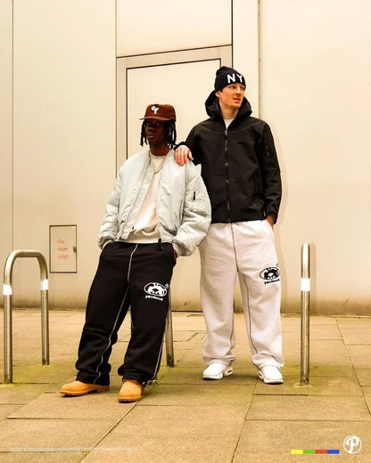 Streetwear PROTECT Mode Brief Stickerei Lose Jogginghose männer Und frauen Y2K Harajuku Hip-Hop Gothic Casual Joker Hosen