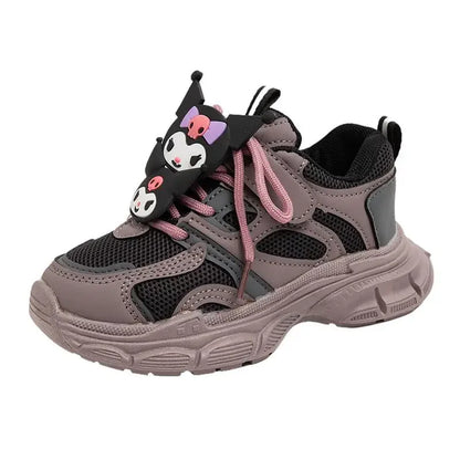 Kuromi Girl Shoe Spring Autumn Sanrios New Anime Figure Mesh Cloth Kawaii Cartoon Child Resistant To Dirt Sneakers Breathable.