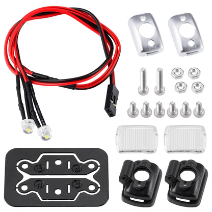 AXSPEED 1Set LED Lights Headlights Spotlight for TRX-4 TRX-6 Axial SCX10 90046 Wraith 1/10 RC Car Decoration Parts Accessories.