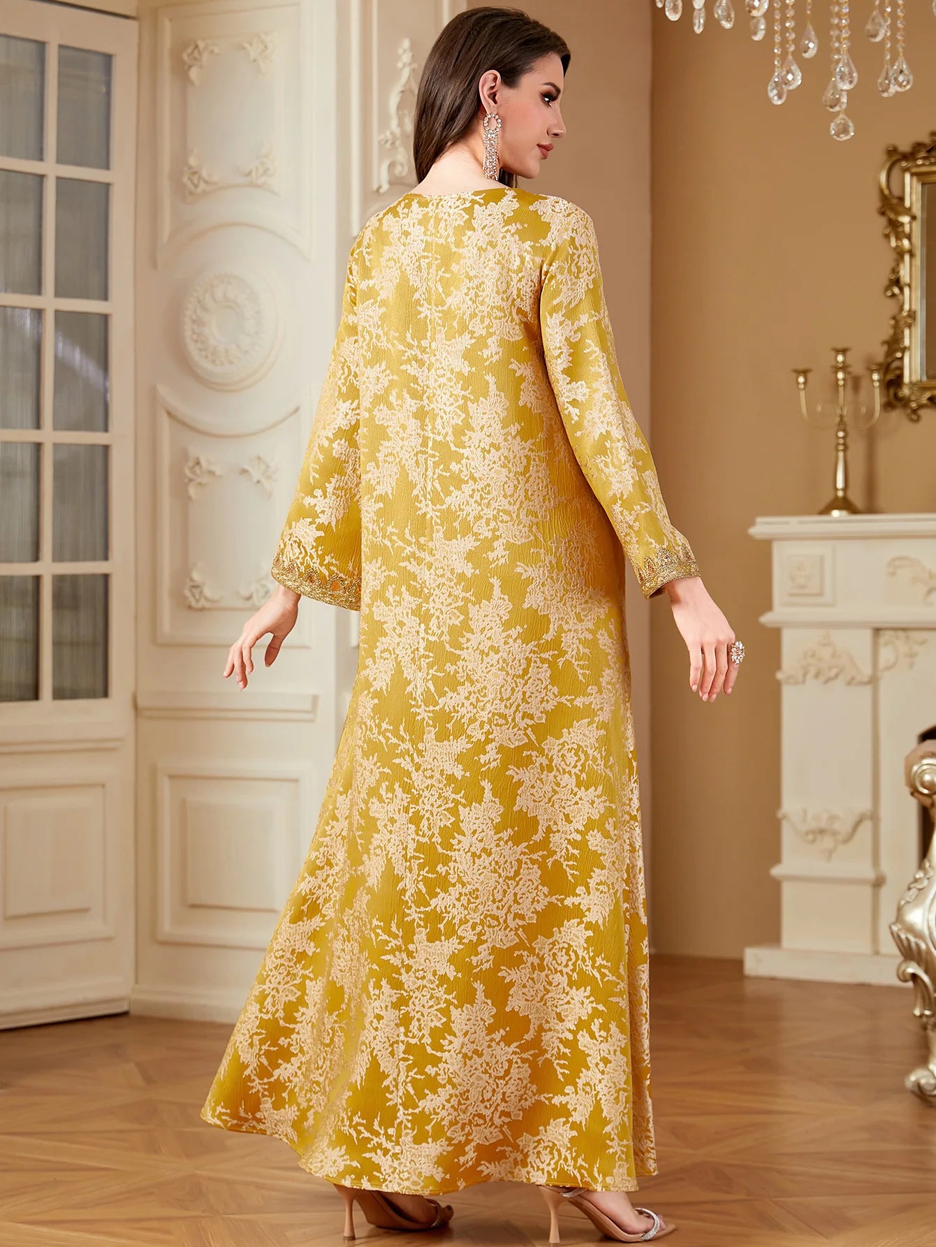 New Women Muslim Embroidery Maxi Dress Abaya Dubai Kaftan Eid Djellaba Kebaya Caftan Marocain Femme Robe Islam Jalabiya Vestidos.