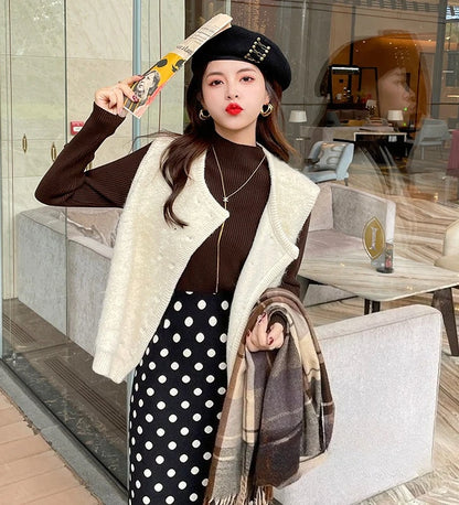 Langarm Beiläufige Dünne Pullover Mode Taste Grundlegende Gestrickte Tops Frauen Rollkragenpullover Koreanische Mode Einfache Chic Kleidung.