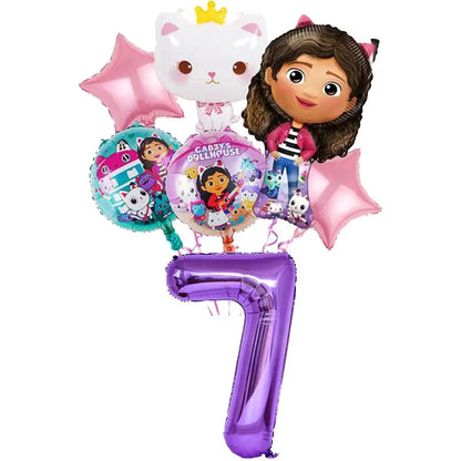 Disney Gabby Puppenhaus Geburtstag Party Dekoration Ballon Servietten Kinder Einweggeschirr Thema Party Supplies Kinder Geschenke