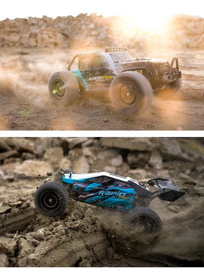 Teeggi 16101 /16102 PRO 1:16 High Speed RC Car With LED Light Drift 70KM/H 4WD RC Off-Road Car Monster Truck Toy For Kid Gifts