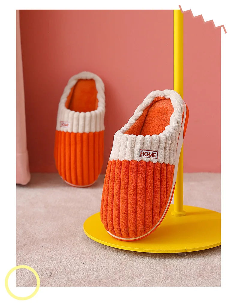 Shevalues Women's Fuzzy House Slippers Winter Warm Plush Indoor Non-slip Bedroom Slides Men Soft Comfort Fur Fluffy Cotton Shoes.