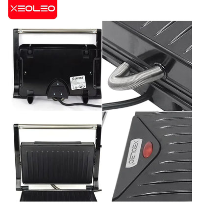 XEOLEO Electric Steak Machine 750W Panini Sandwich Maker Multifunctional Breakfast Maker Mini Barbecue Sausage Steak Gril Machin.