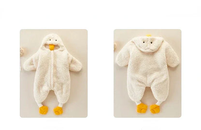 2024 Babys Neugeborene Mädchen Jungen Kleidung Ente & süßes Design Body & Einteiler gepolstert für Babys Strampler 5-Tage-Versand Hoodies.