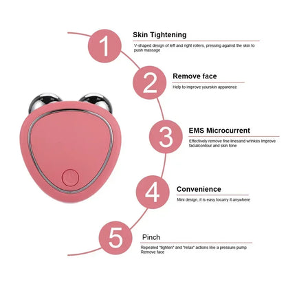 NEW Face Lifting Machine Facial Massager Microcurrent Roller Skin Tightening Rejuvenation Beauty Charging Face Anti Wrinkle.