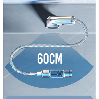 Hot and cold faucet bathroom sink vanity with pull-out function that can be raised and lowered 360º rotating mixing spray faucet