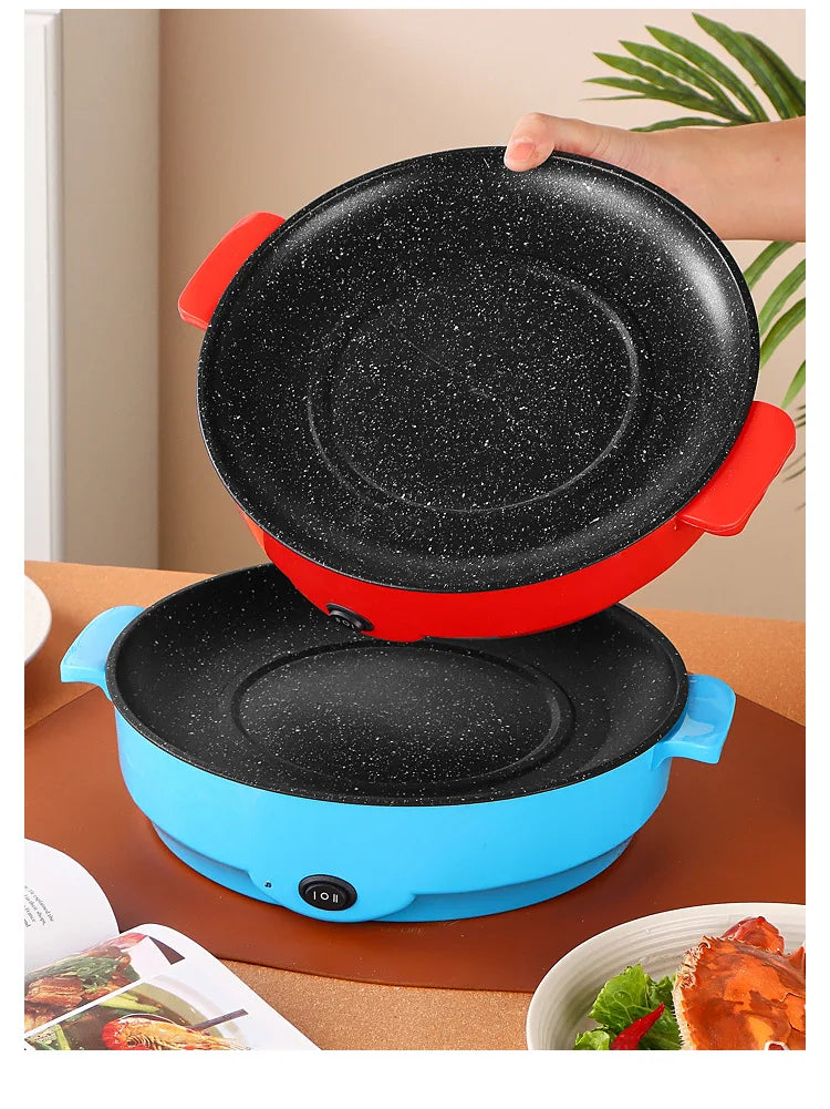 Electric Roasting Pan Household Multifunctional Barbecue Pan Electric Roasting Pan Barbecue Oven Electric Roasting Oven.