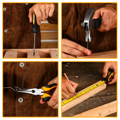 DEKO 126 Stück Elektrowerkzeug-Kombi-Sets mit 8 V Akku-Bohrschrauber, 10 mm 3/8 Zoll Schnellspannbohrfutter, professionelle Heim- und Haushalts-DIY-Handwerkzeug-Sets