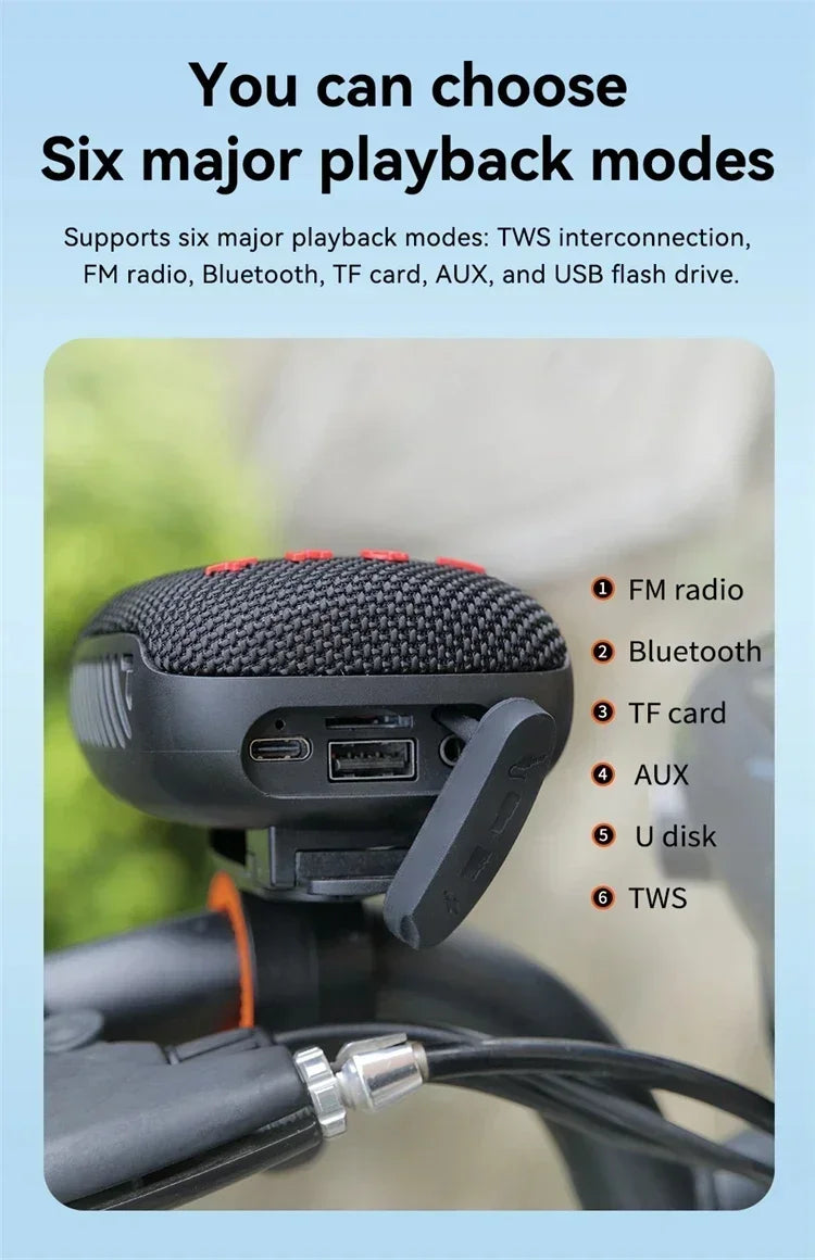 Outdoor Bicycle TG392 Portable Bluetooth Speaker TWS Wireless Mini Bass FM Radio Soundbar Boombox Riding Music Play Loudspeaker.