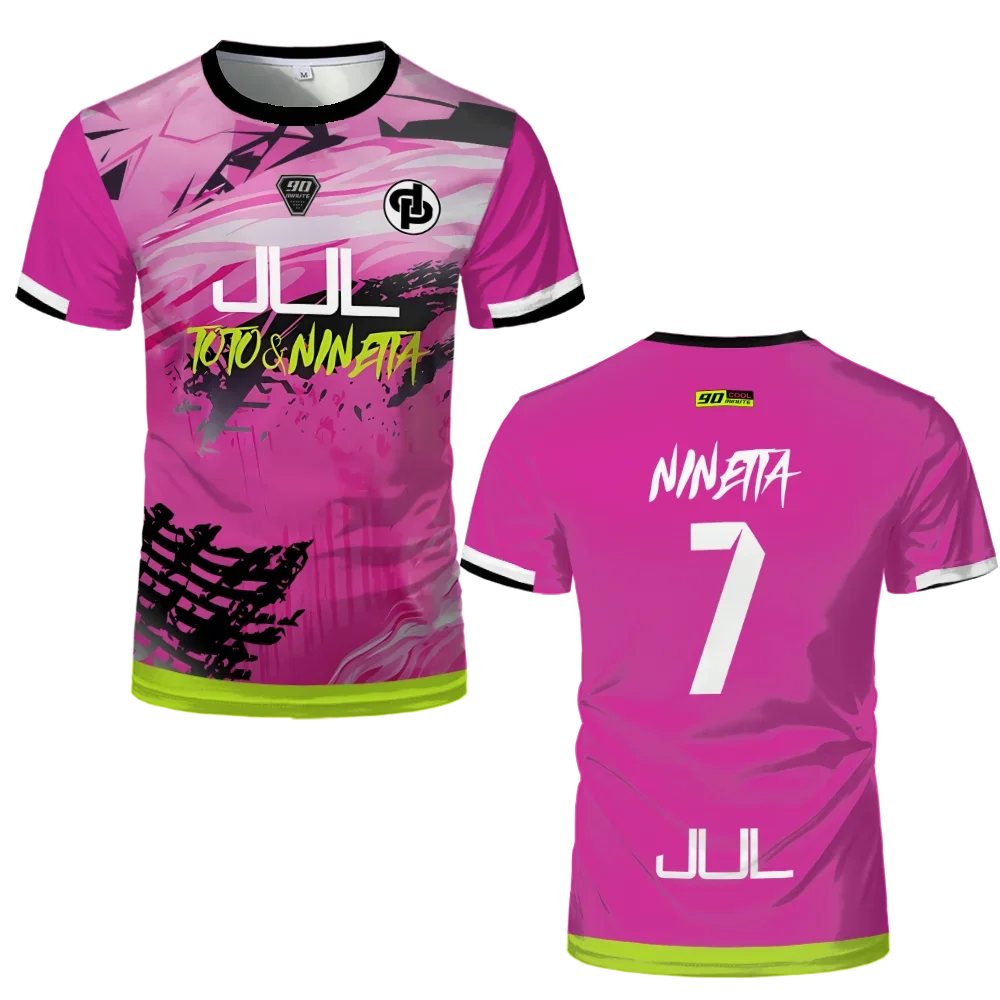 90 Minutes Series MM9 JUL Football Shirt Men's Summer Outdoor Sports Quick-drying Jersey Oversized Fitness Training T-shirt.