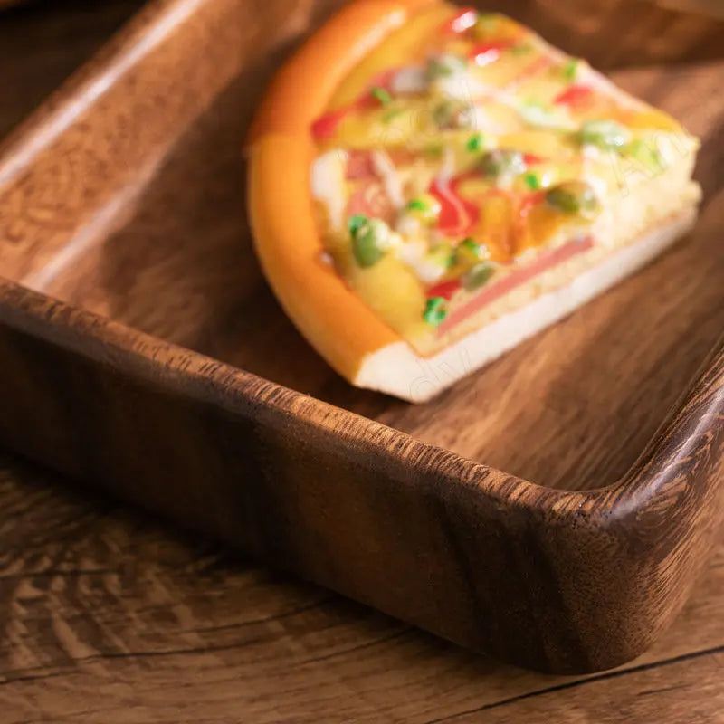 Black Walnut Wood Storage Tray Modern Afternoon Tea Dessert Organizer Living Room Desktop Dry Fruits Container Home Decoration.