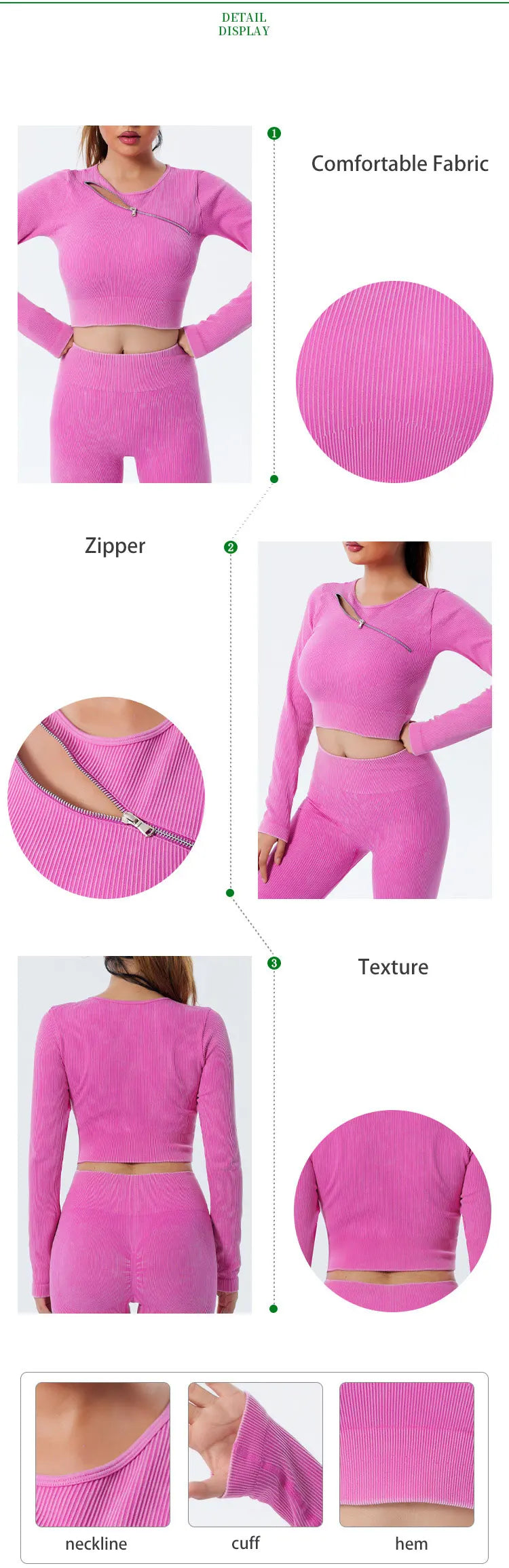 Yoga Suit High Waist Leggings Running Training Tights Sports Outfits Long Sleeve Crop Top Bra Seamless Fitenss Set Fitness Wear