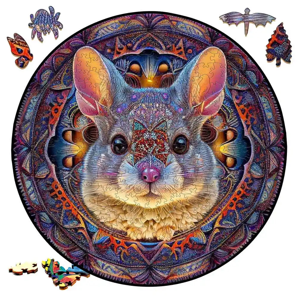 Giraffe Wooden Animal Puzzle Medium Difficulty Wood Jigsaws for Kids Adults Dragonfly Jigsaw Interesting Intelligent Toys.