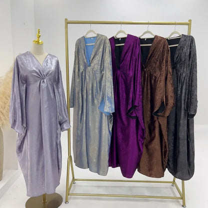 Eid Saudi Arabia Muslim Modest Dress for Women Islam Dubai Abaya Luxury Holiday Party Jalabiya Kebaya 2024 Turkey Kaftan Gown