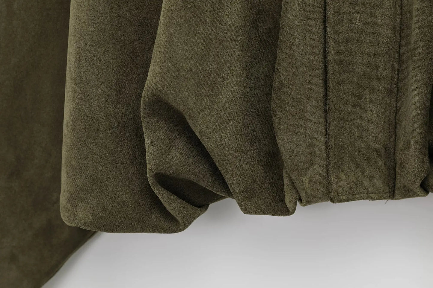 TRAFZA Damen-Jacke mit Wildleder-Textur, High Street, lange Ärmel, Umlegekragen, elastischer Reißverschluss, Knopfleiste, solider, trendiger Frühlingsmantel