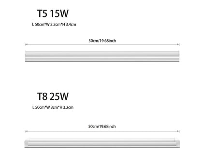 220V T5 15W/T8 25W LED Tube Aluminum Bar Hight Brightness Energy-Saving Fluorescent Tubes For Hotel Mall Cafe Office Lighting.
