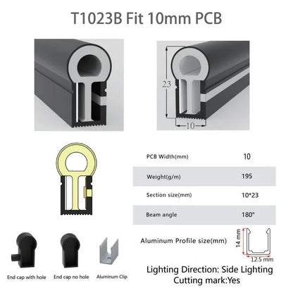 LED Silicone Tube Flexible Neon Soft Lights For SK6812 WS2812B WS2811 DIY Christmas Holiday Decoration Strip Light Tape Rope