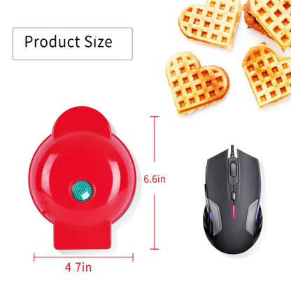 Electric Waffle Machine Portable Home Breakfast Machine Waffle Maker Breakfast Love Heart Shaped Waffle Maker Cooking Appliance.