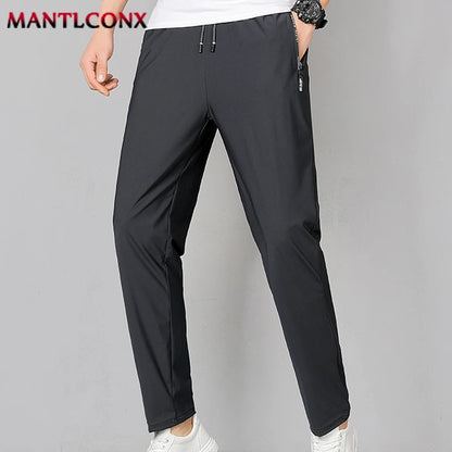 Elastic Waist Jogger Sweatpants Men Casual Classic Sport Men's Pants Quick Dry Straight Trousers Breathable Plus Size 4XL 5XL