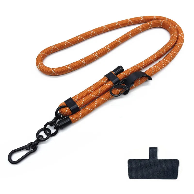 Phone Lanyard Adjustable 1 Cm Diameter Outdoor Universal Case Crossbody Shoulder Card Neck Cord Clip Hang Anti-lost Wrist Strap