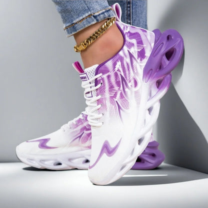 YRZL Unisex Running Shoes Men Women Lightweight Mesh Breathable Comfortable Flat Soft Tennis Shoes Summer Lace-up Sneakers Man