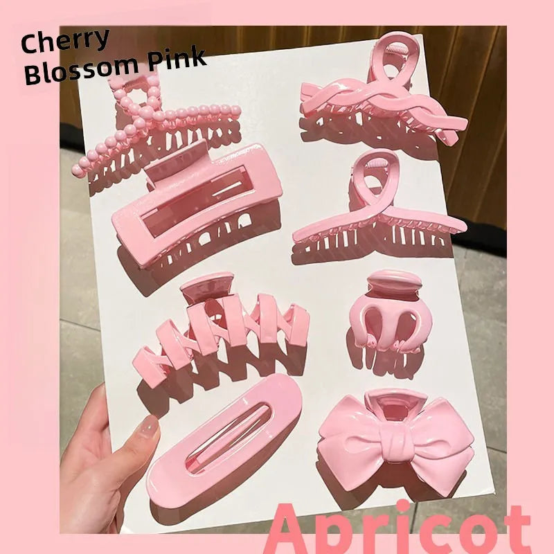 Matte Flower Hair Grips Set for Women Fairy Style Fresh Sweet Headwear for Updo Hairdo Back of Head Hair Accessories.