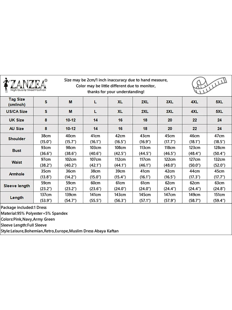 2025 Autumn Muslim Dresses Abaya ZANZEA Women Elegant Long Sleeeve Floral Dress Dubai Robe IsIamic Clothing Maxi Long Sundress.