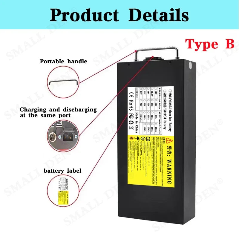 Harley battery 60V 12Ah 15Ah 18Ah 21Ah 24Ah Lithium cell pack Original With BMS For 1800W E-scooter motorcycle +67.2V 3A Charger.