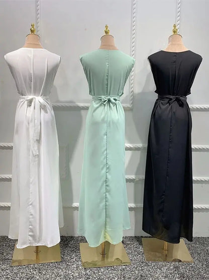 Ramadan Eid Black Abaya Damen Islam Inside Modest Dress Prayer Clothes Women Muslim Kebaya Kaftan Robe Vestidos Musulmanes Femme.