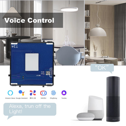 BSEED Smart Touch Schalter Funktion Schlüssel 1/2/3Gang 1/2/3Way WIFI Licht Schalter Basis DIY Teile Smart App Steuerung Neutral Erforderlich.