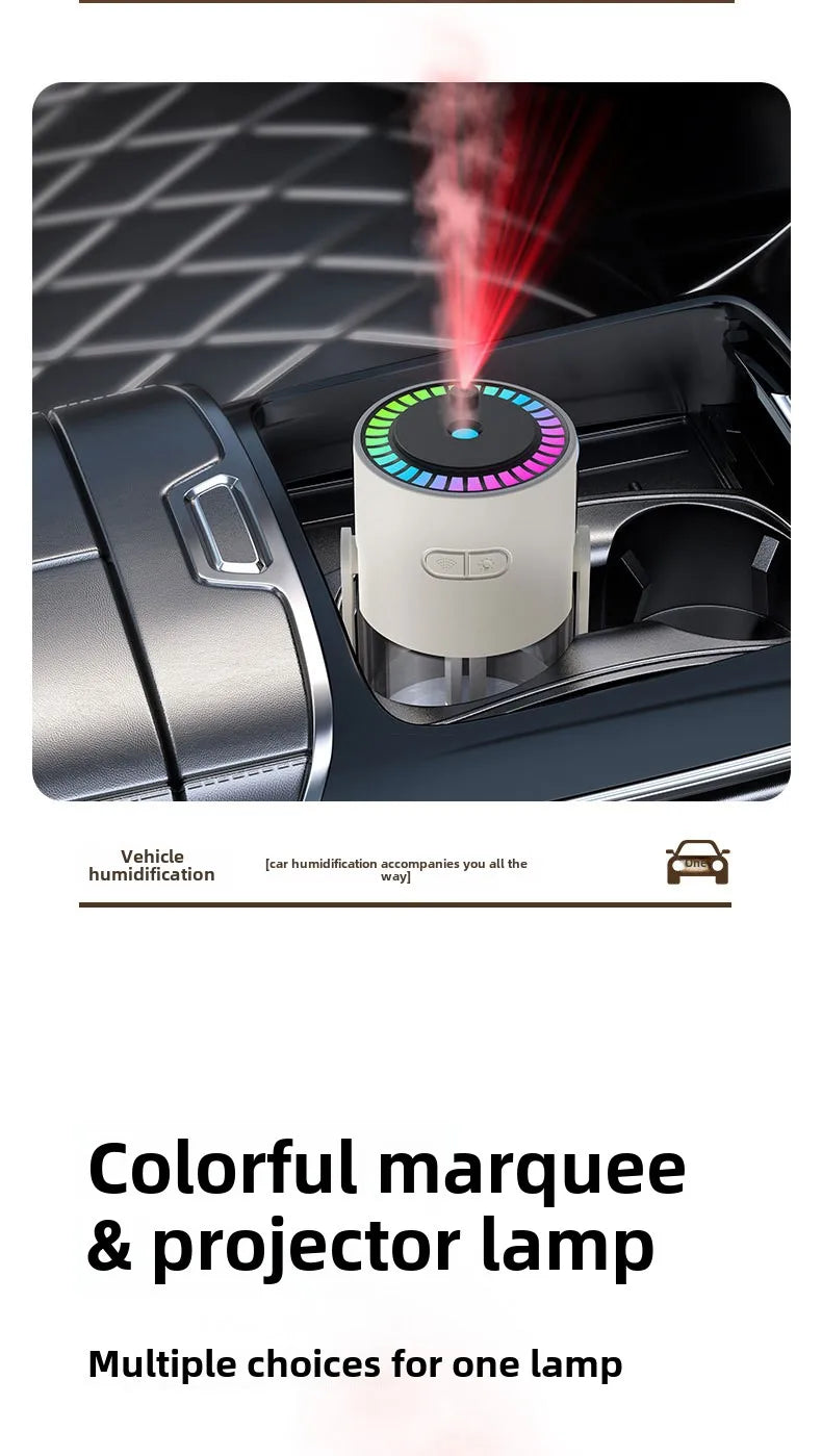 Air Humidifier Portable Humidifier with Rotating Mist & Starry Light USB Car Humidifier Smart Humidifier for Home Office Travel